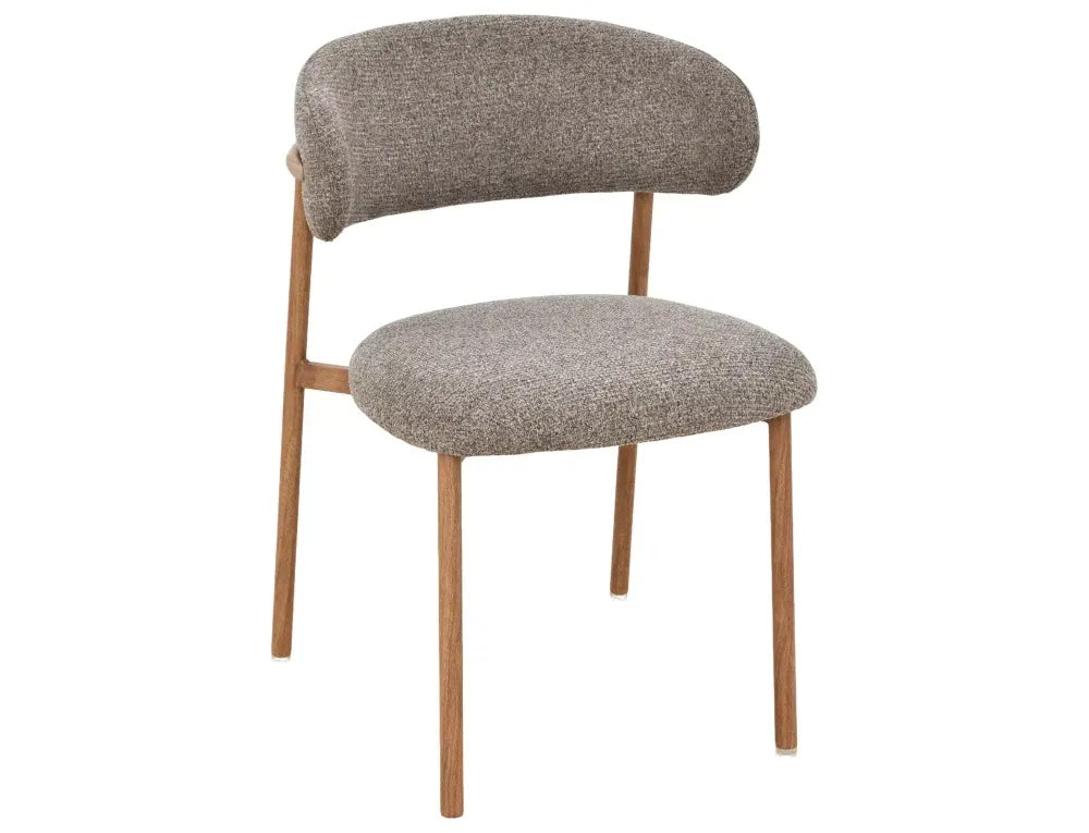 Set 2 scaune din Stofa Gri si Metal Maro H80xL56xA58cm Elton II