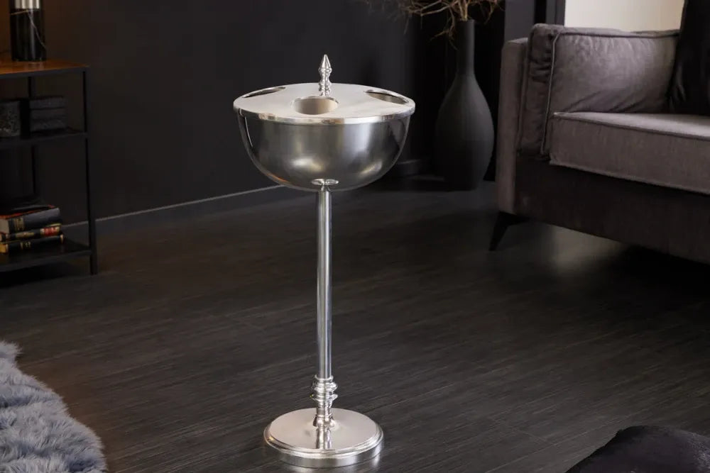 Frapiera inalta din Metal Argintiu H81xD34cm Vino