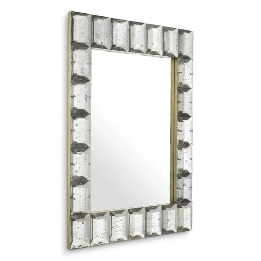 Oglinda cu rama din Metal/MDF/Sticla Alama/Transparent L90xH123.5cm Mariani Eichholtz