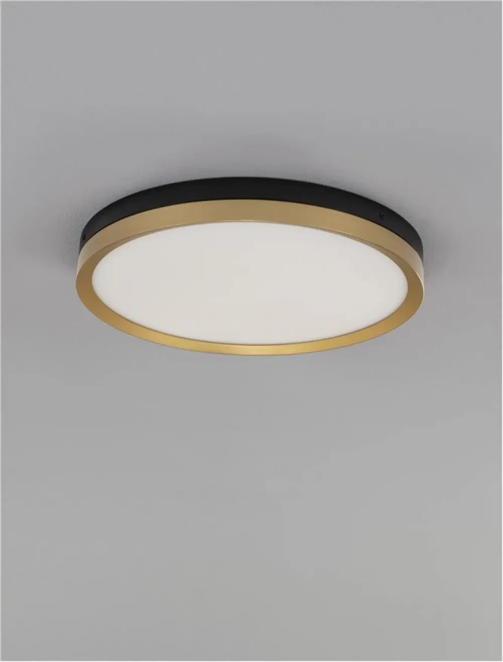 Plafoniera structura din Metal Negru/Auriu si abajur din Acrilic Alb H5xL40cm IP20 31W 1916lm 3000k CANTRIA