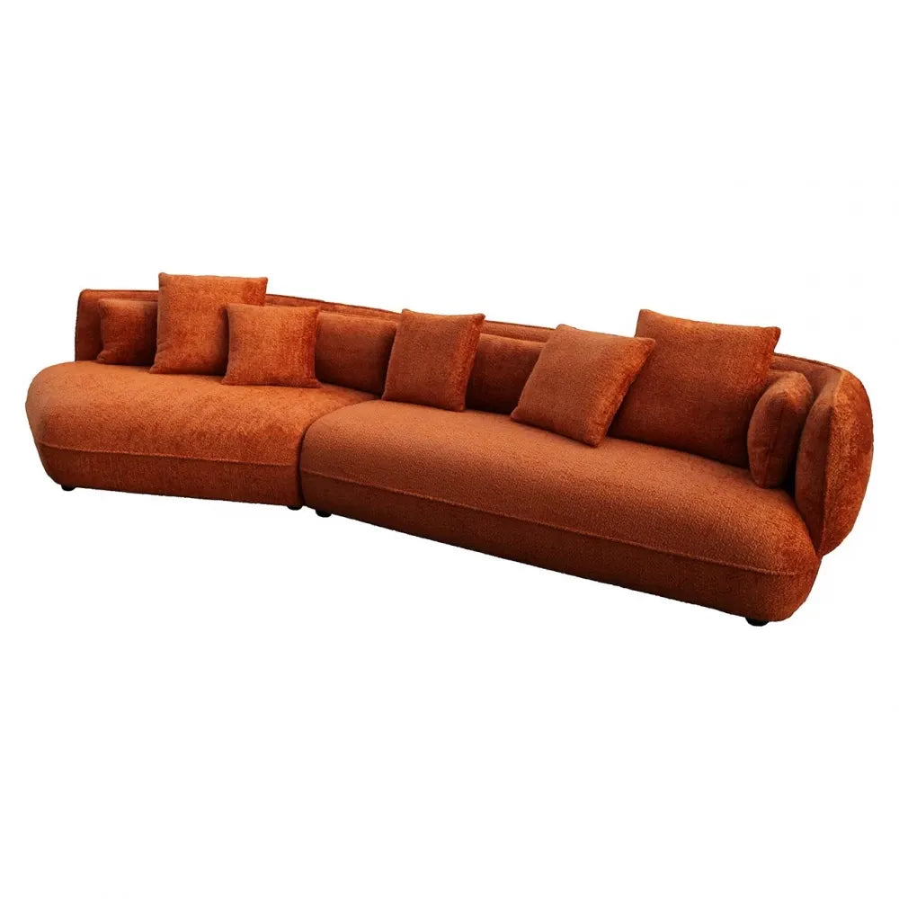 Canapea fixa tapitata cu Stofa Be lovely portocaliu L355cm Rodina Richmond Interiors