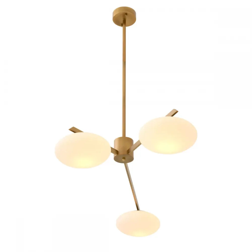 Candelabru din Metal Alama atichizata si Sticla Alb H38xL141cm Evergreen S Eichholtz