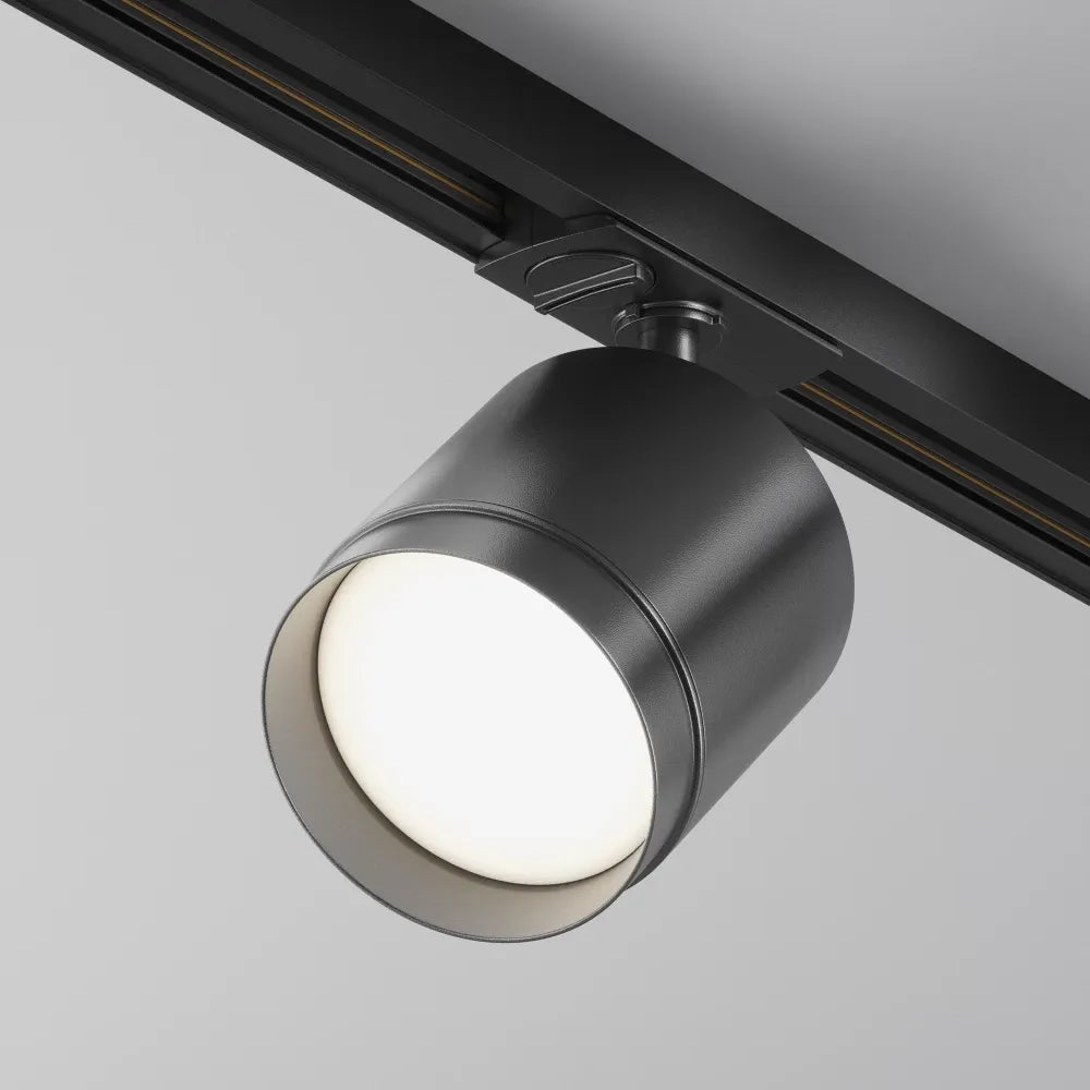 Spot pentru sina Unity din Aluminiu/Plastic Negru H14.8xD8.2cm Polar