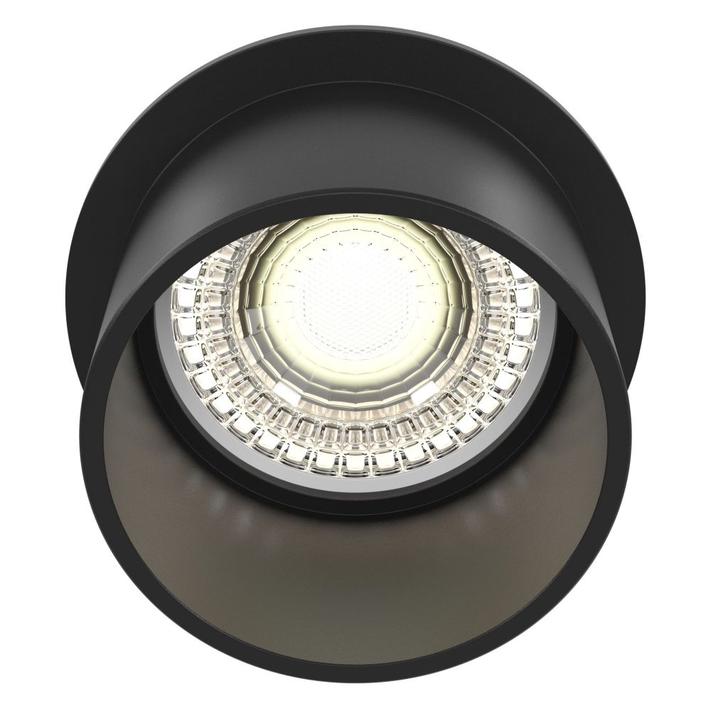 Spot incastra din Aluminiu Negru D7xH6cm Reif