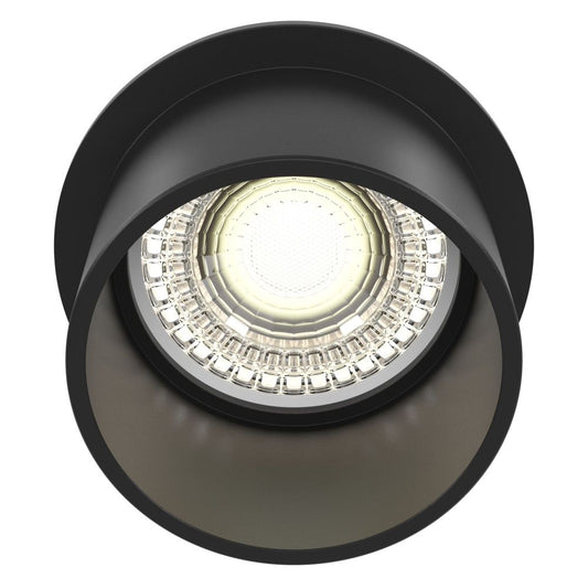 Spot incastra din Aluminiu Negru D7xH6cm Reif