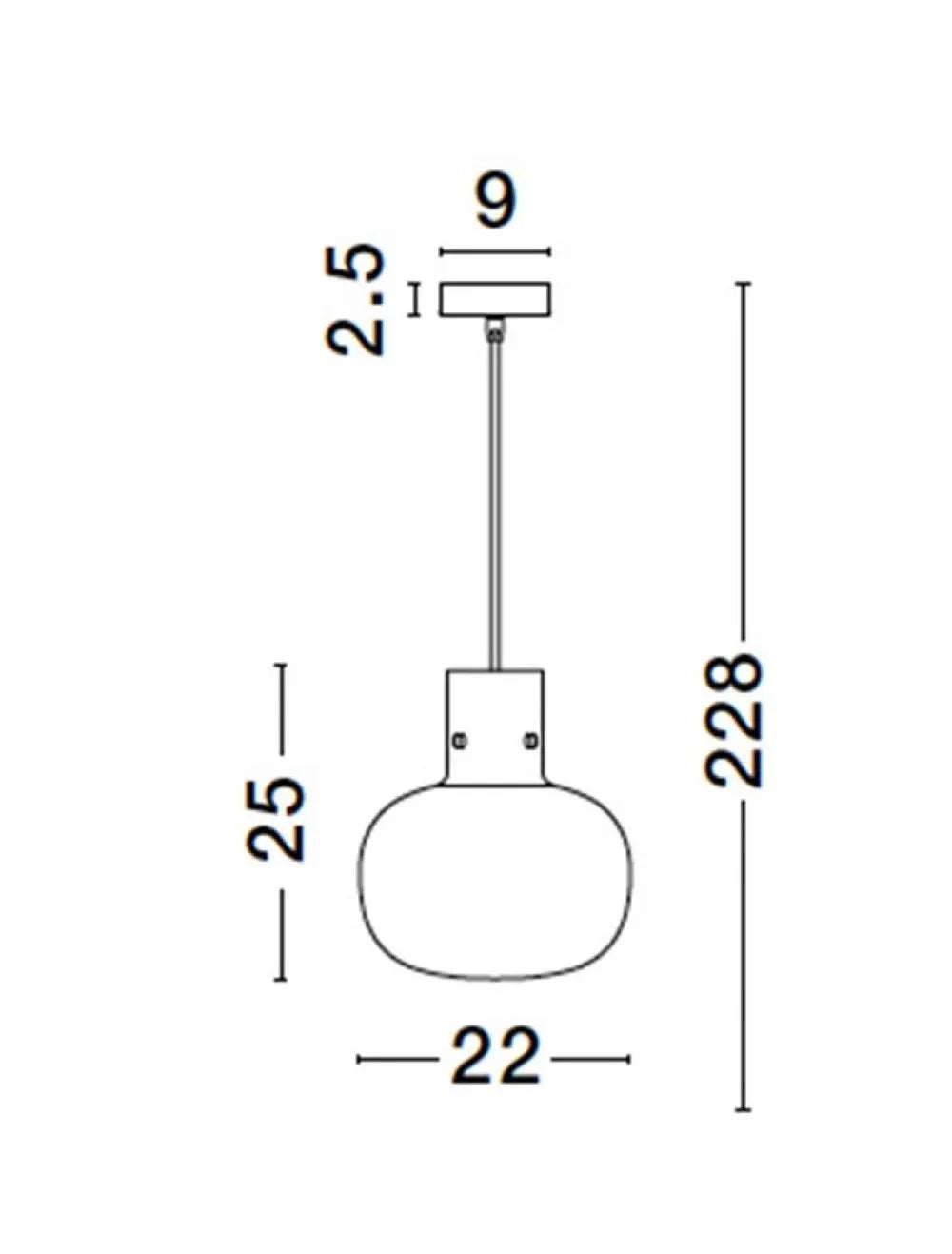 Pendul structura din Metal Negru si abajur din Sticla Fumuriu H228xL22cm IP20 CINZIA