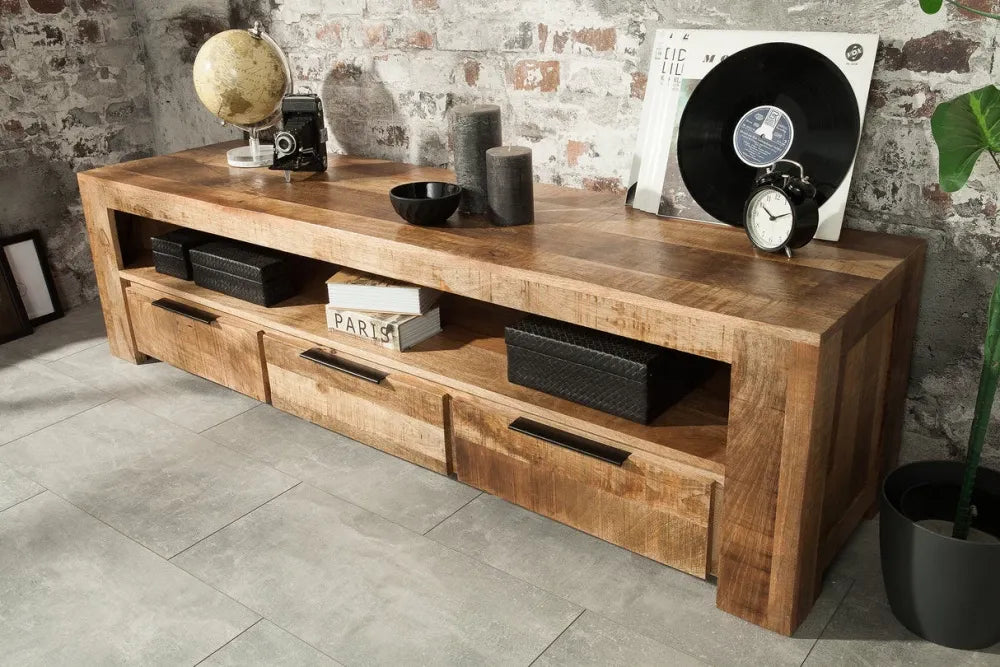 Comoda TV din Lemn de mango Maro L170xH45cm IRON CRAFT