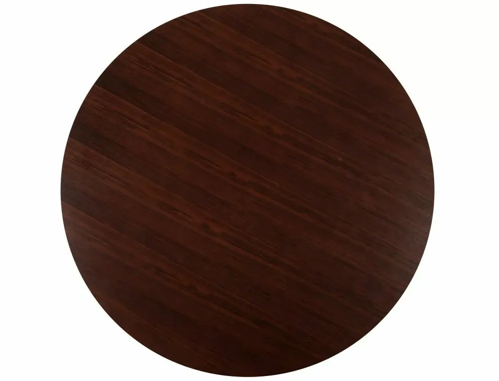 Masa rotunda din MDF+Furnir Maro inchis D120xH76cm Rondo