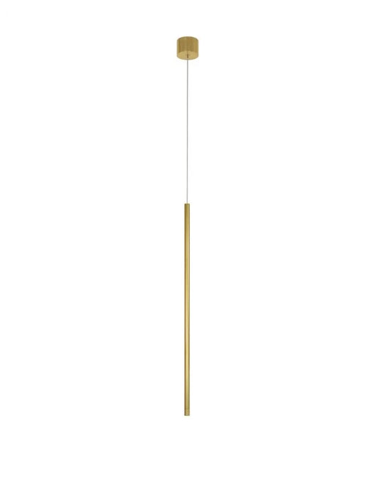 Pendul din Aluminiu Auriu H200xL1.5cm IP20 5W 195lm 3000k ELETTRA
