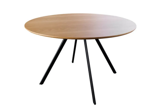 Masa din PAL Maro si Metal Negru D120xH75cm ATELIER