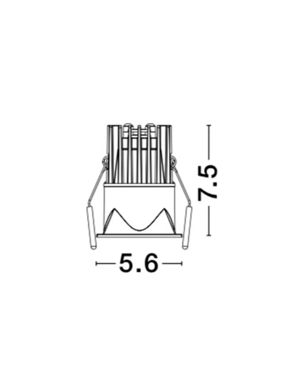 Spot incastrat din Aluminiu Alb H7.5xL5.6cm IP20 7W 770lm 3000k BREE