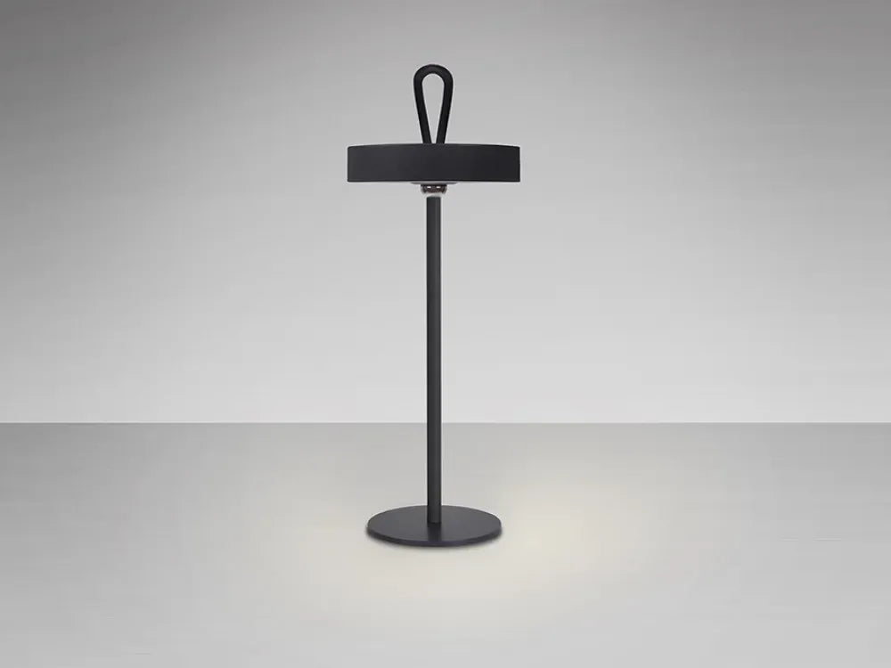 Veioza din Metal Negru H35xD13cm Gong