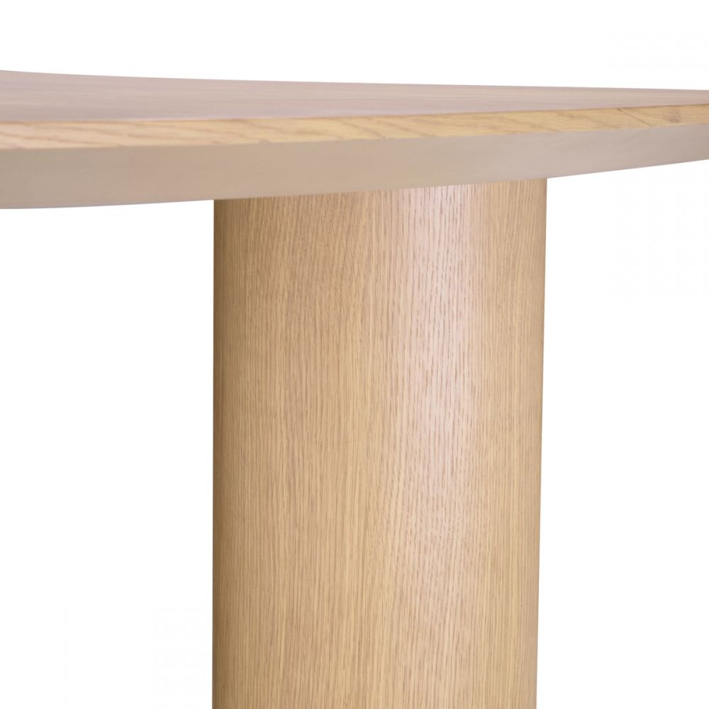 Masa Dreptunghiulara Bergman L Eichholtz din Furnir de stejar Bej de 8-12 persoane L300xH76.5cm