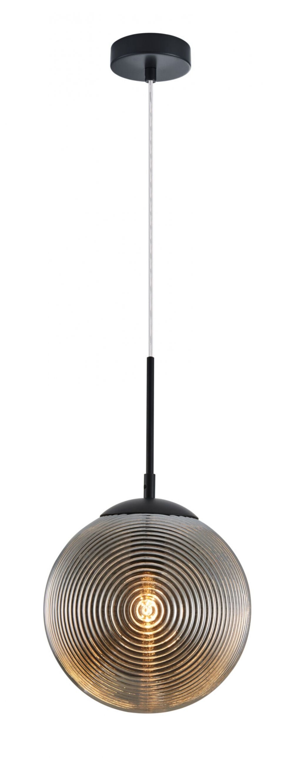 Pendul cu inaltime reglabila din Sticla Gri D25xH164cm Lumina