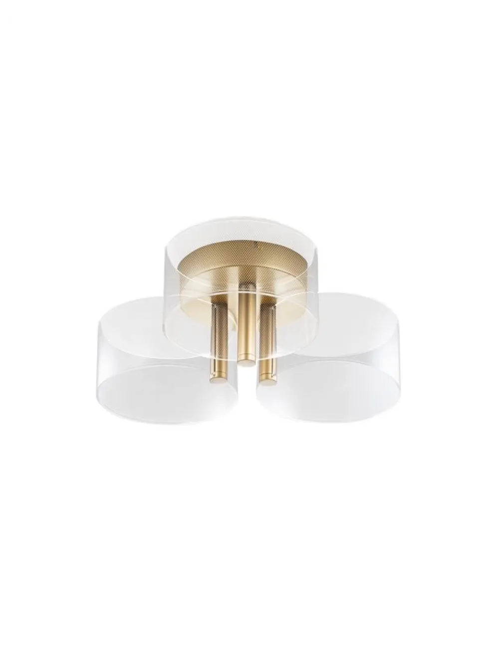 Plafoniera structura din Metal Auriu si abajur din Acrilic Transparent H15.2xL44cm IP20 20W 950lm 3000k GATLIN