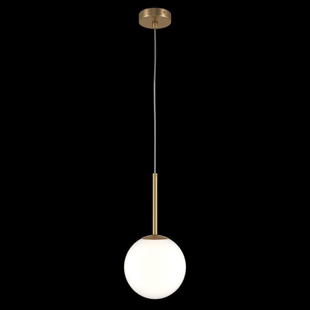 Pendul din Metal si Sticla Auriu/Alb D18xH180cm Basic form