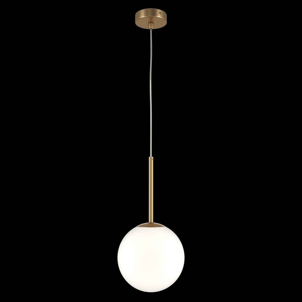 Pendul din Metal si Sticla Auriu/Alb D20xH180cm Basic form