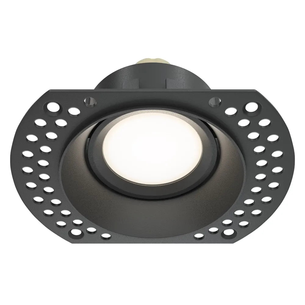 Spot incastrat rotund din Aluminiu Negru H4xL12cm IP 20 GU10 50W Dot