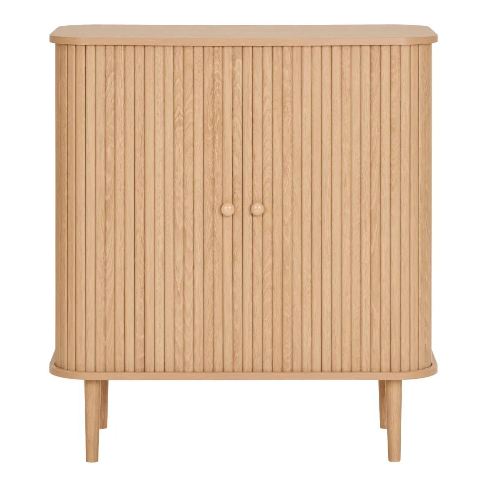 Comoda 2 usi din MDF Maro si Lemn de pin Maro L40xH87cm Nikko