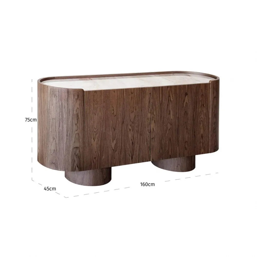 Comoda din MDF Maro si Ceramica Multicolor L160xH75cm Callahan Richmond interiors