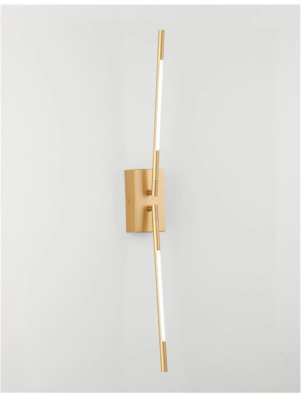 Aplica de perete structura din Metal Auriu si abajur din Acrilic Alb H74xL6cm IP20 11W 532lm 3000k RACCIO