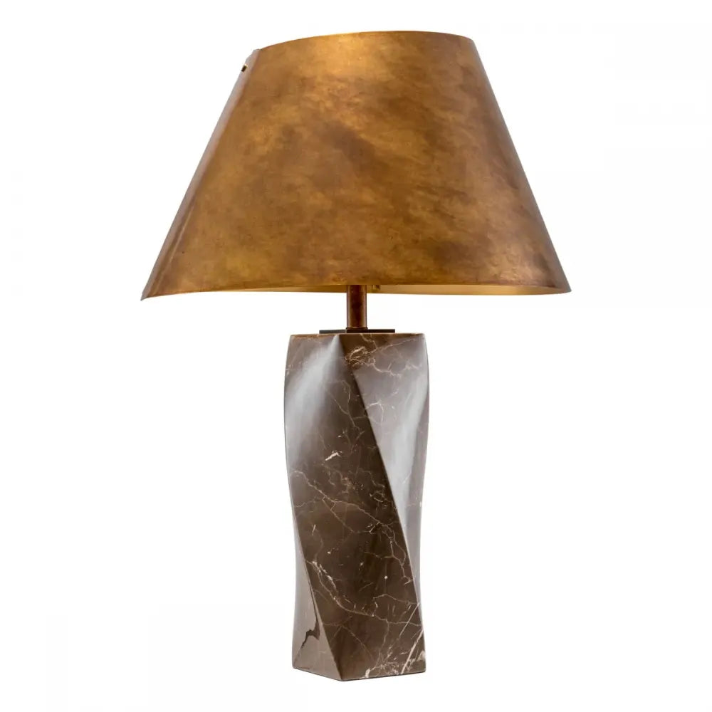 Veioza din Marmura Maro si Metal Alama H78xL17cm Camelia Eichholtz