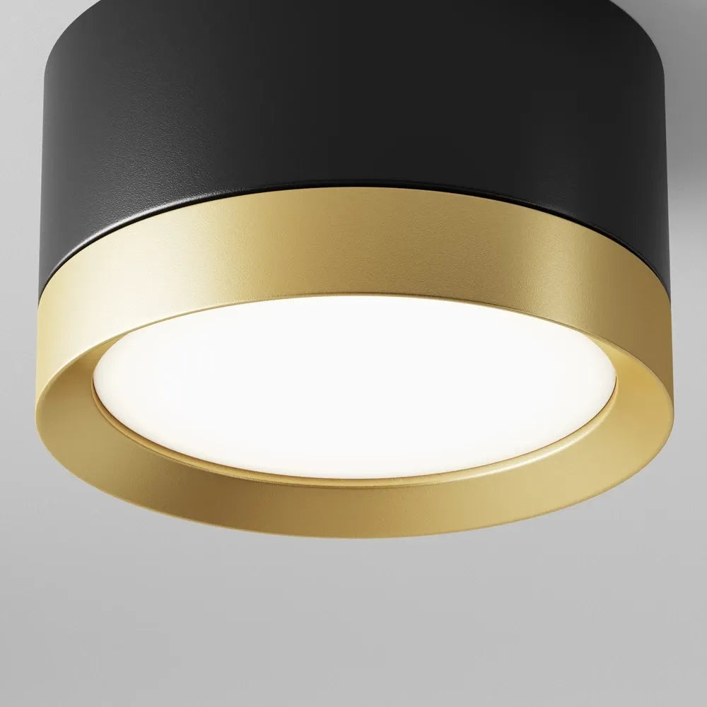Spot aplicabil din Aluminiu Negru/Auriu H5xD8.5cm IP 20 GX53 15W Hoop