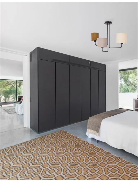 Pendul structura din Metal Negru si abajur din Textil Multicolor H43xL56.20cm IP20 BITONTO