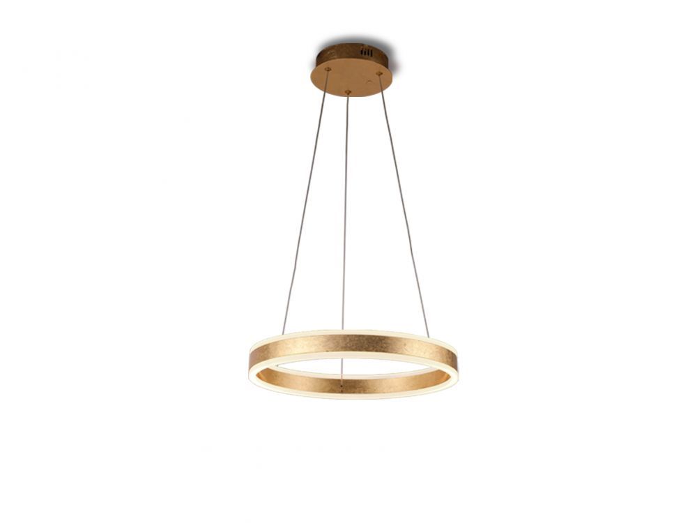 Lustra rotunda cu inaltime reglabila din Aluminiu Auriu cu LED  D50xH130cm Helia