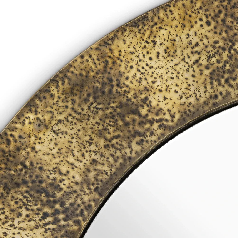 Oglinda cu rama din Metal/MDF Alama D110cm Ronin Eichholtz