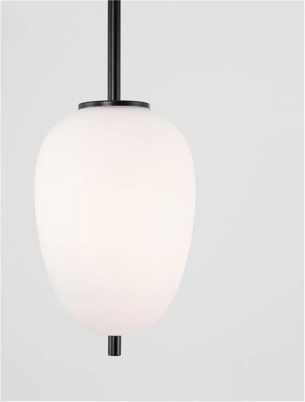 Pendul structura din Metal Negru si abajur din Sticla Alb H120xL15.8cm IP20 LATO