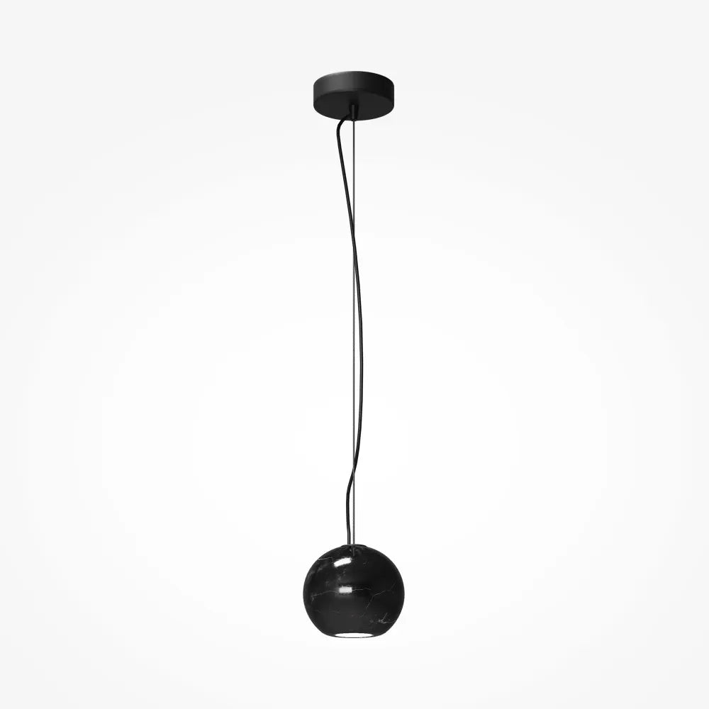 Pendul din Metal Negru si Marmura Negru H313.6xD12cm Basic Texture