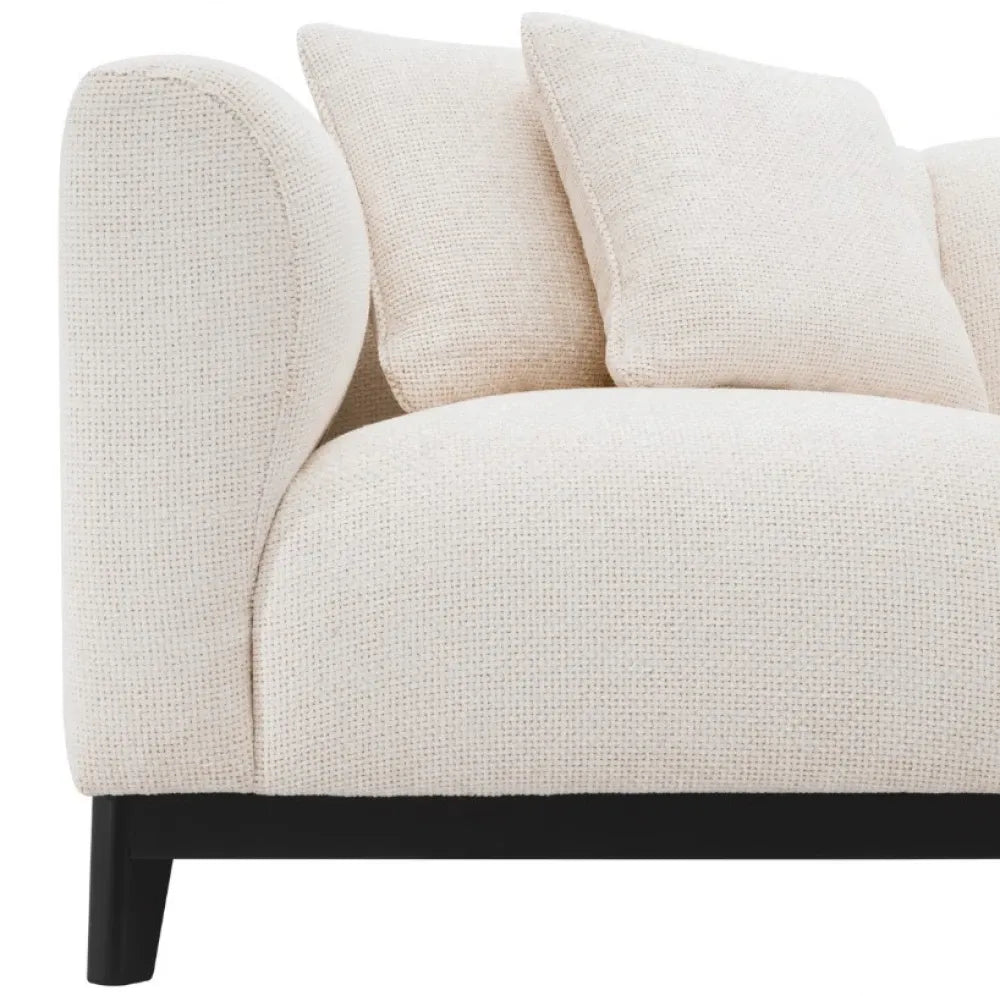 Coltar orientare dreapta tapitat cu Stofa Lyssa Alb L163xAxH72cm Corso Lounge right Eichholtz