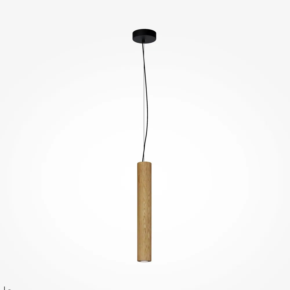 Pendul din Metal Negru si Lemn Bej H342.5xL12cm Basic Texture