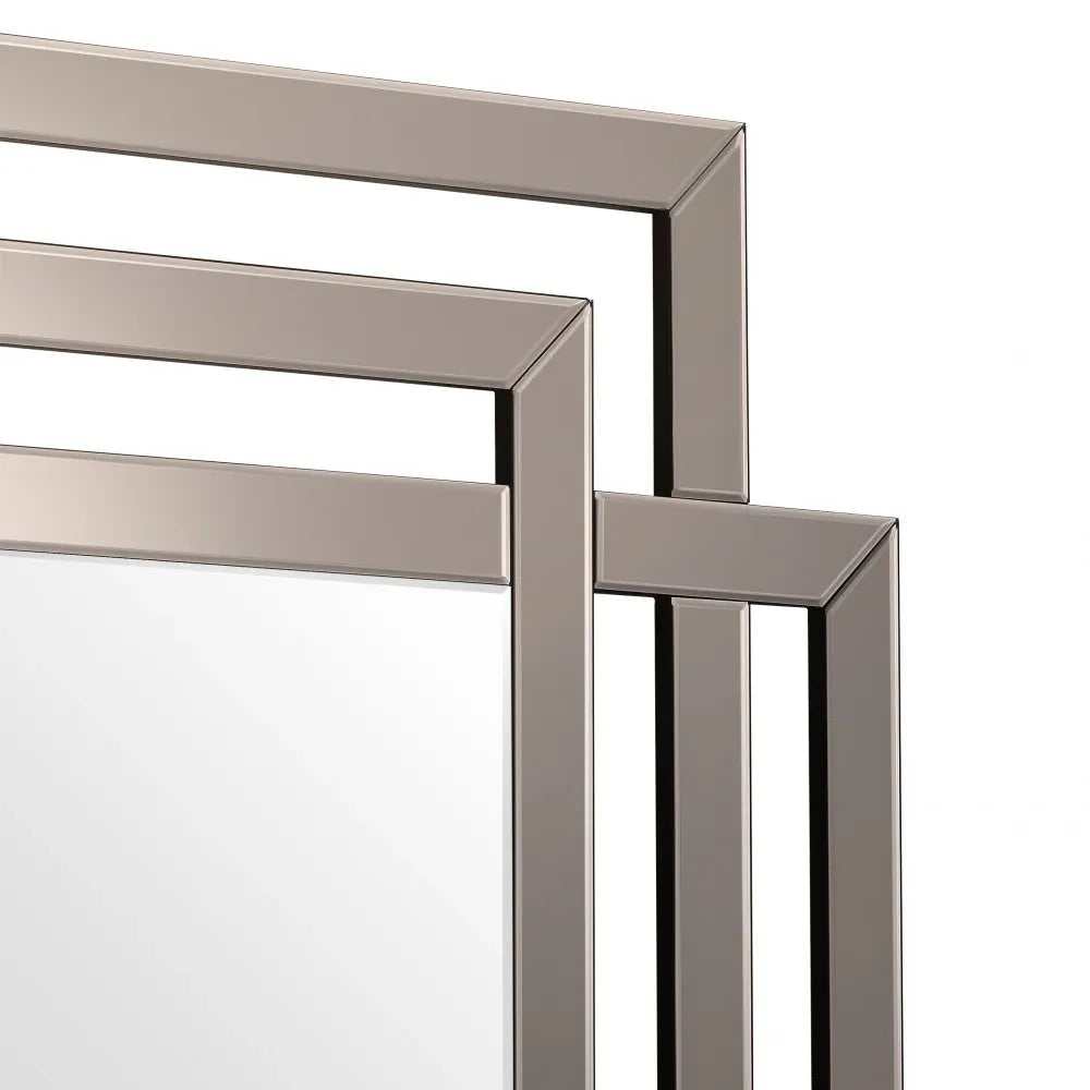 Oglinda cu rama din Sticla Bronz L100xH110cm Mortimer Eichholtz