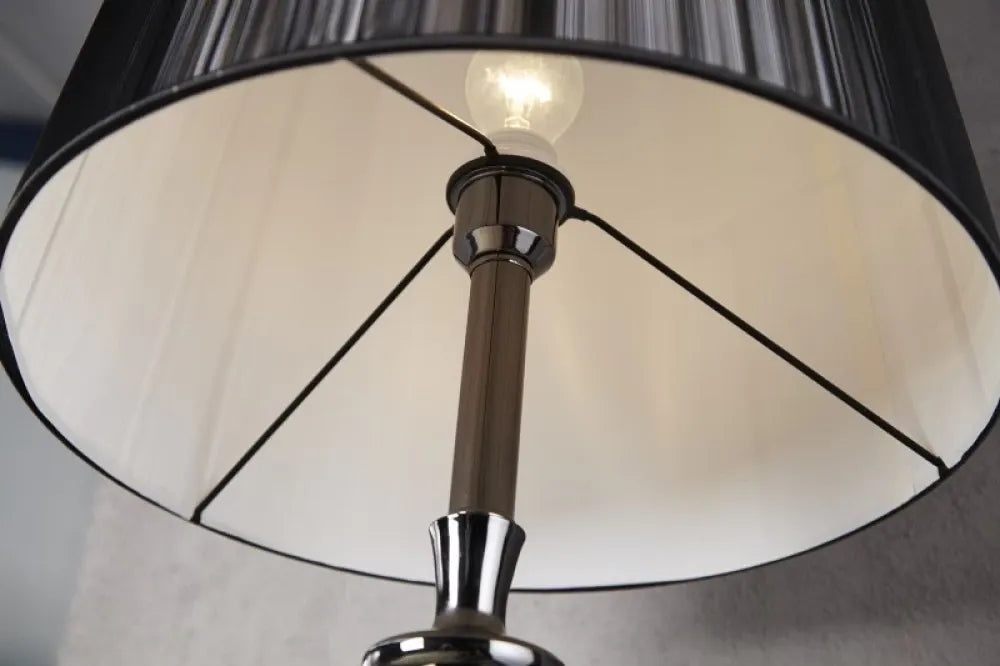 Lampa de podea din Metal Negru si Textil Negru H160xD40cm Lucie