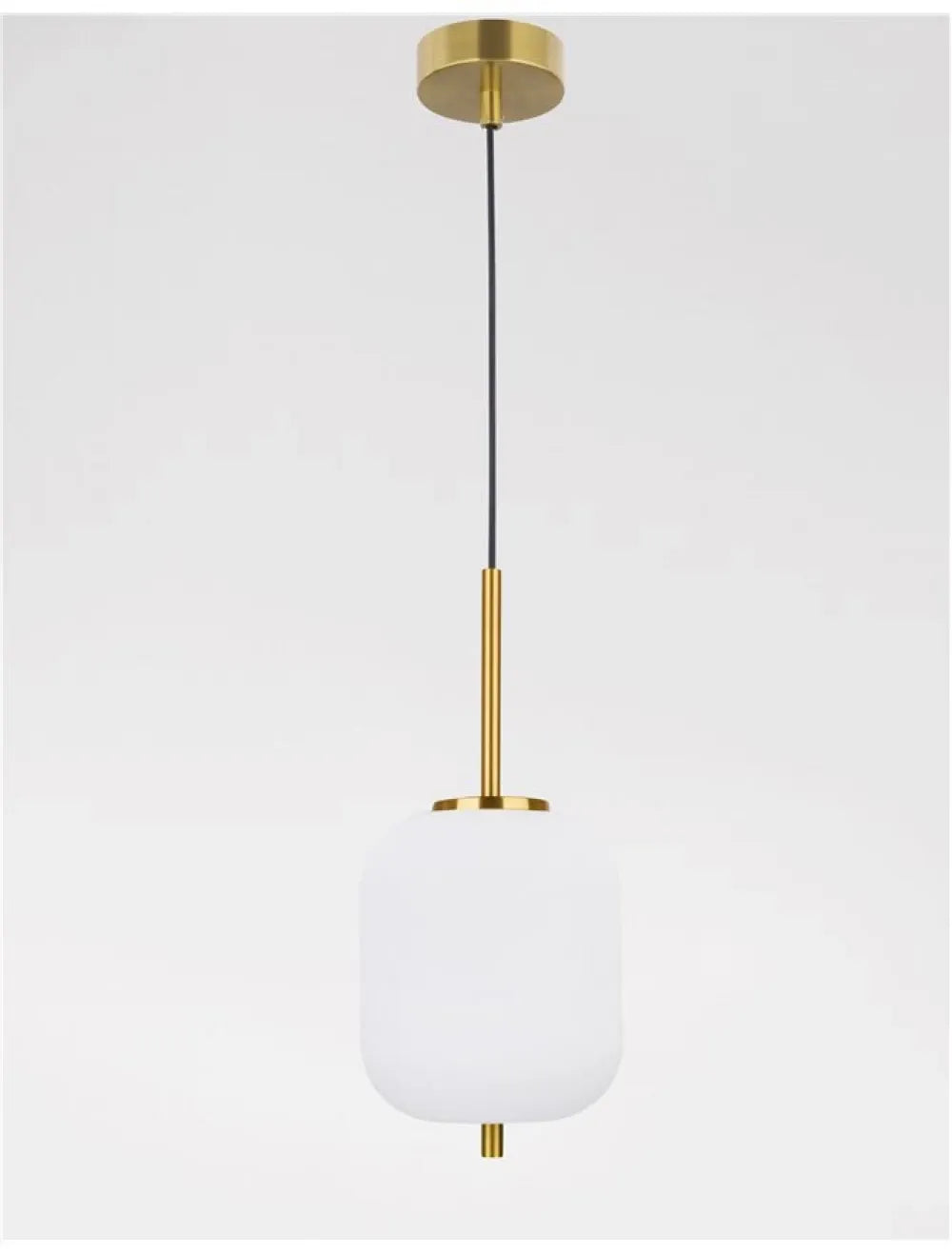 Pendul structura din Metal Auriu si abajur din Sticla Alb H120xL16.5cm IP20 LATO
