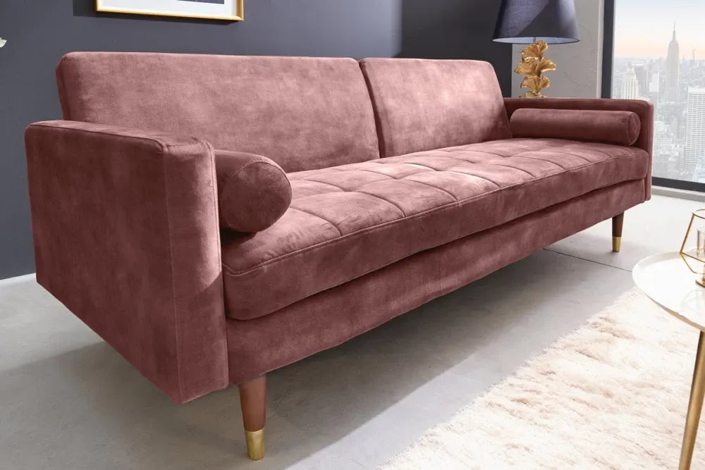 Canapea tapitat cu Catifea Roz L196cm Couture