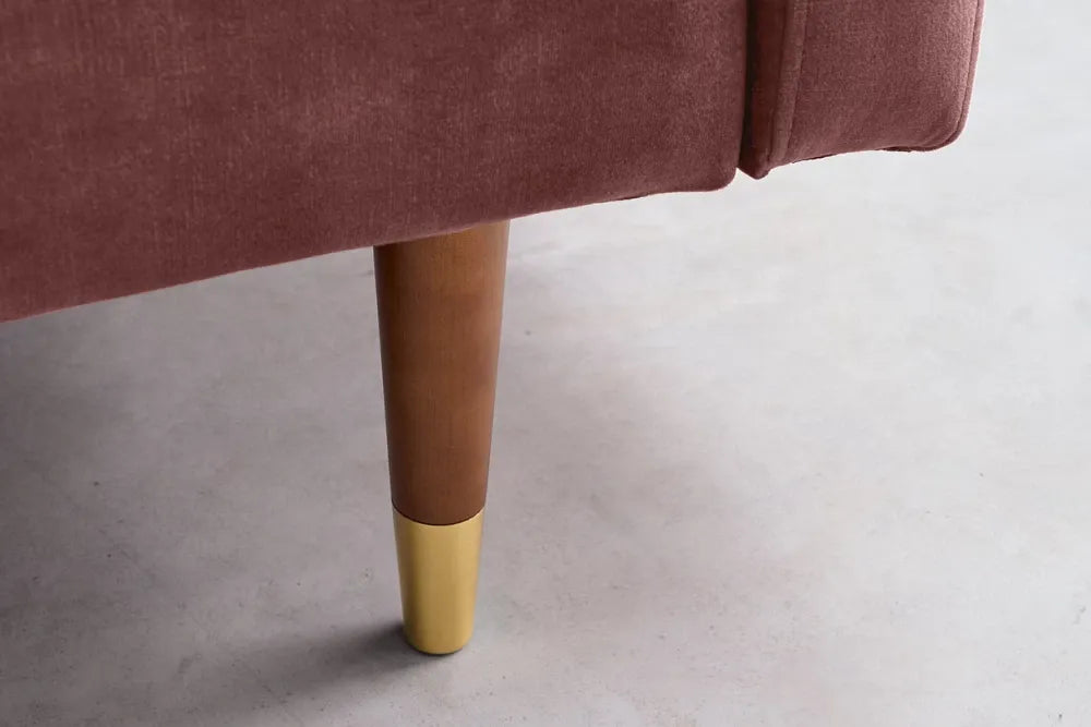 Canapea tapitat cu Catifea Roz L196cm Couture