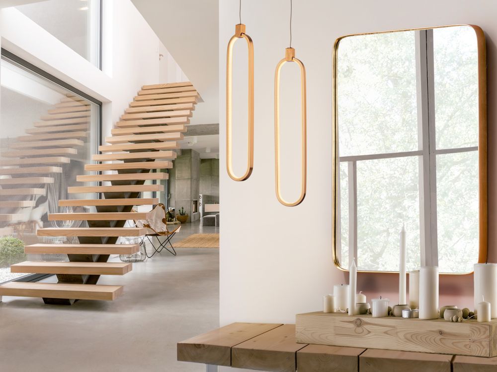 Pendul cu inaltime reglabila din Metal Rose gold cu LED D13xH150cm Colette