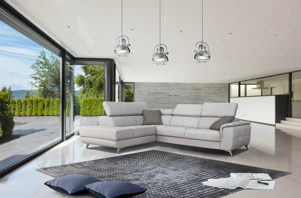 Coltar personalizabil cu recliner in forma de L 297cm Fabien