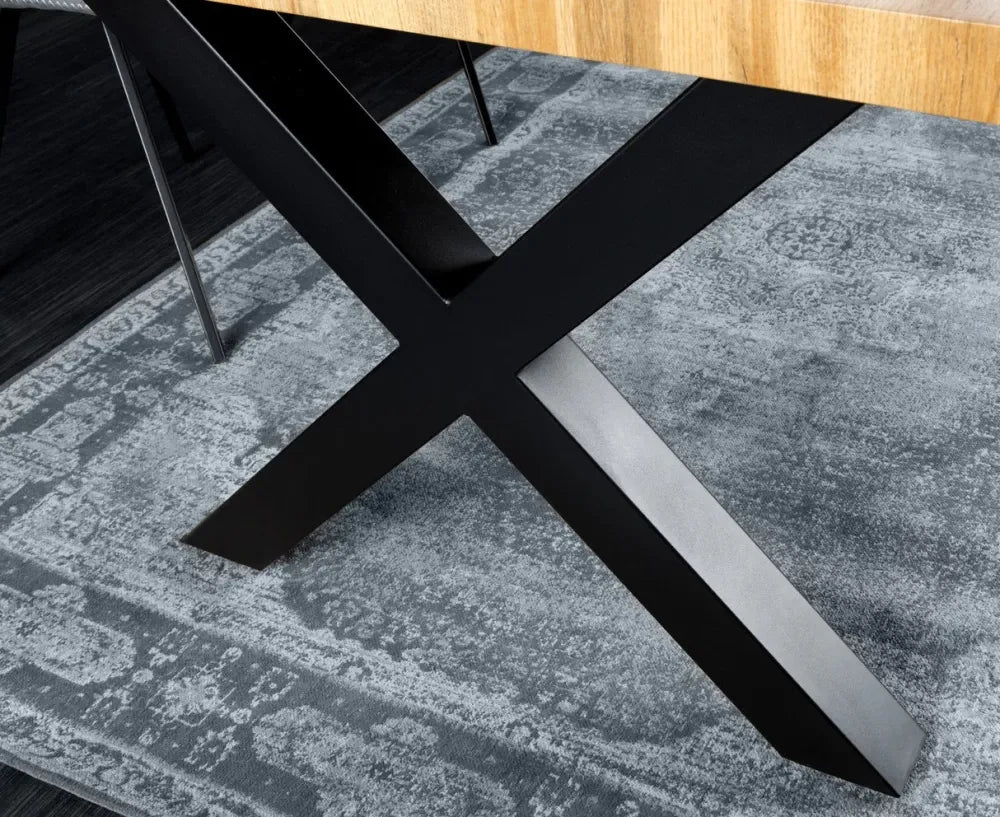 Masa din Derivat din lemn Maro si Metal Negru L200xH76cm Wild