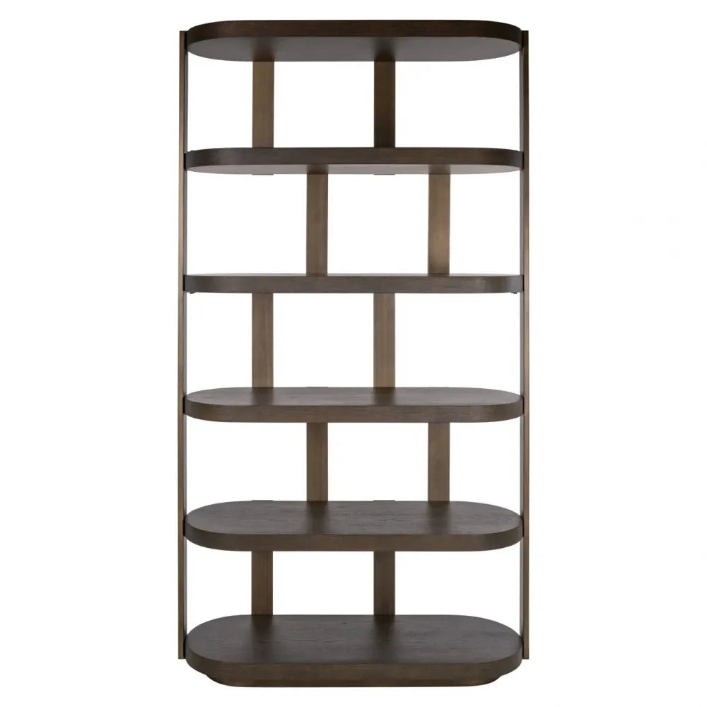 Etajera din Metal/Furnir de stejar Alama/Maro si Furnir de stejar Maro L120xH220cm Ellington Richmond interiors