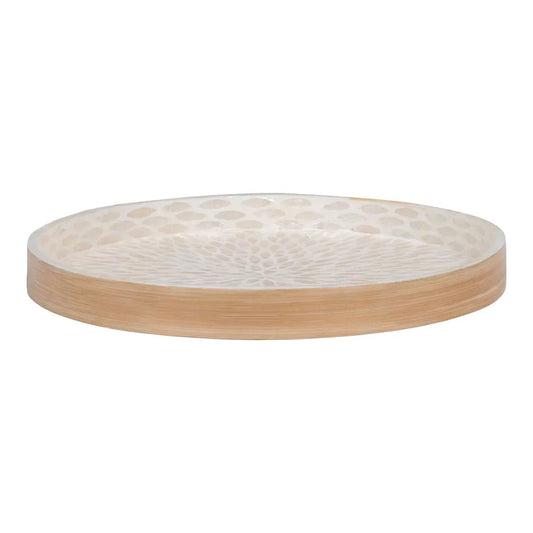 Tava decorativa din MDF Bej H3,5xD40cm Tray
