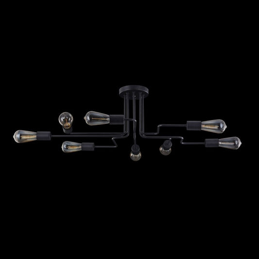 Candelabru Asimetric din Metal Negru Gilbert L87xH26cm