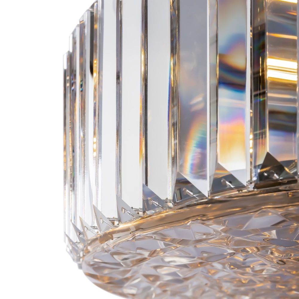 Lustra rotunda cu inaltime reglabila din Cristal Transparent cu 8 becuri D53xH90cm Recinto