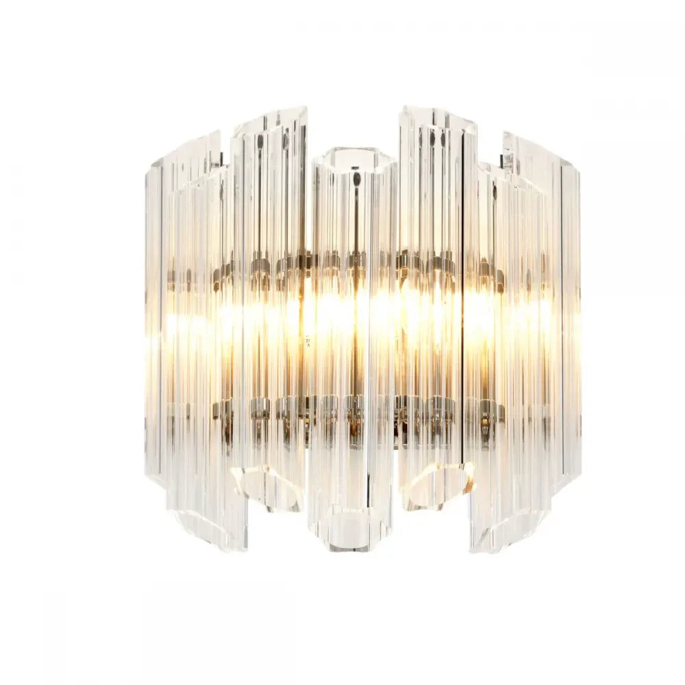 Aplica de perete din Metal Argintiu si Sticla Transparent H32.5xL33cm Vittoria Eichholtz