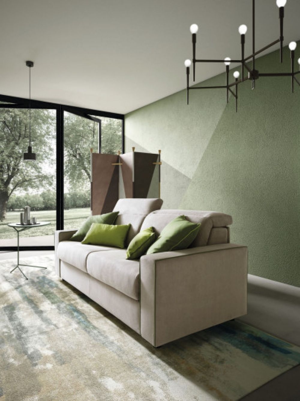 Canapea 2 locuri extensibila cu saltea de 120x199cm Barbados