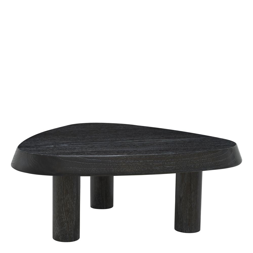 Masuta de cafea Asimetrica din Lemn de mindi Negru L63xH25cm Briel S