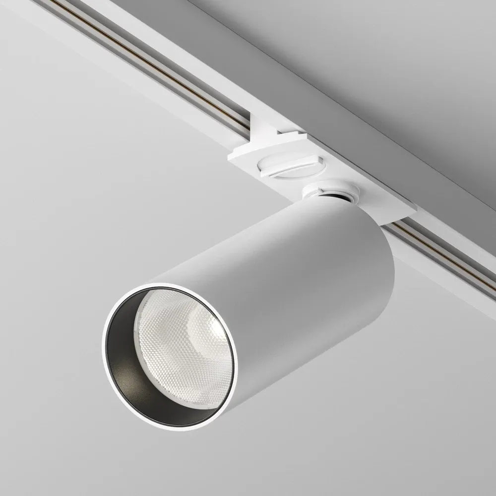 Spot dimabil pentru sina Unity din Aluminiu Alb H16xD5cm IP 20 12W 900lm 4000k Focus LED